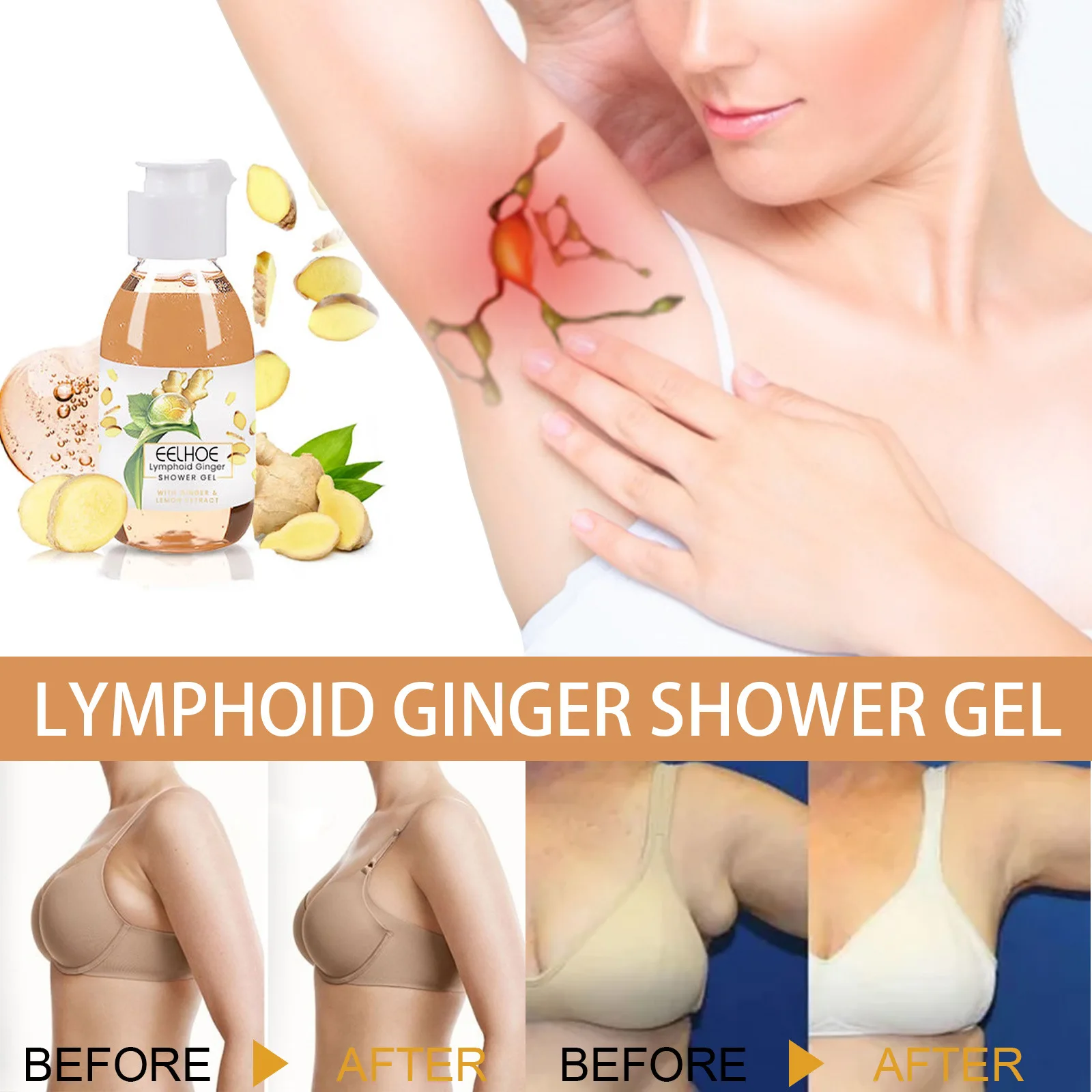 

Slimming Losing Weight Cellulite Natural Organic Remover Lymphatic Drainage Herbal Shower Gel Beauty Health Firm Body Care 50ml