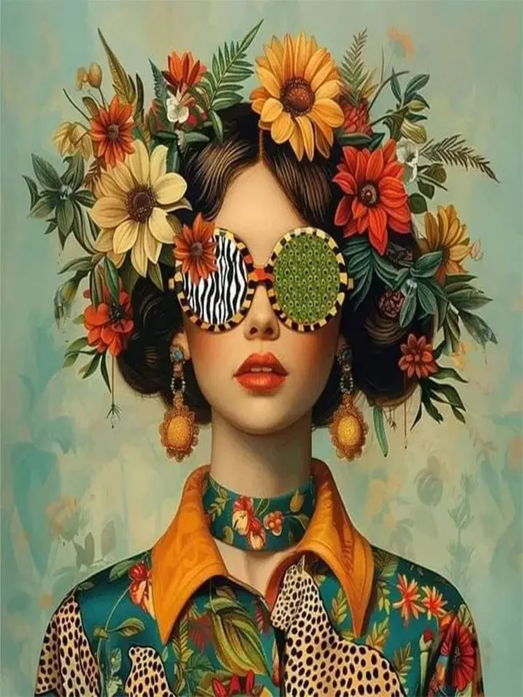 

Цветной постер с цветочным узором для девочки