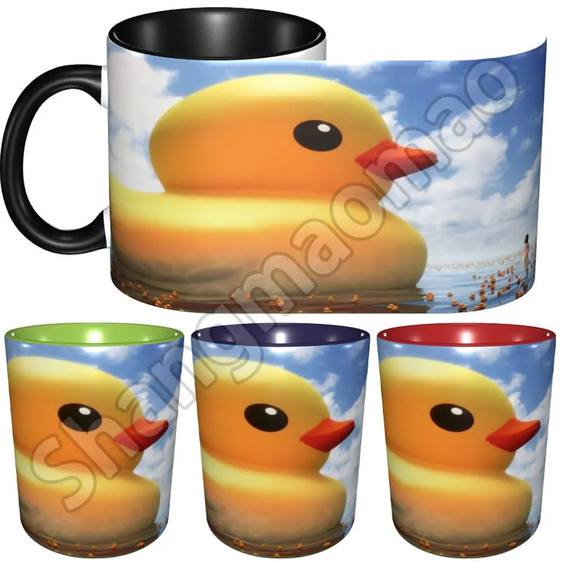 

Mug Ceramic Kawaii Yellow Duck Mug Microwave Safe Ceramic Milk Mug Juice Handgrip Cafe Water Cup Drinking Kitchen Tools