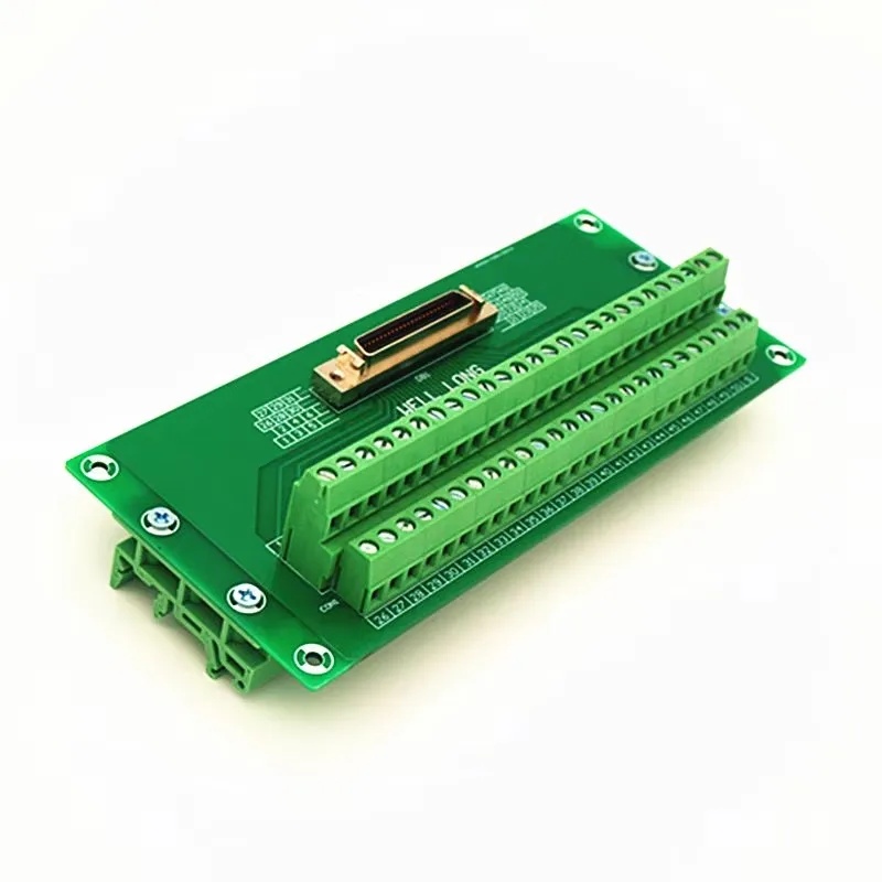 Разъемная плата SCSI 50P MDR терминальный модуль ​ Простой кронштейн DIN.