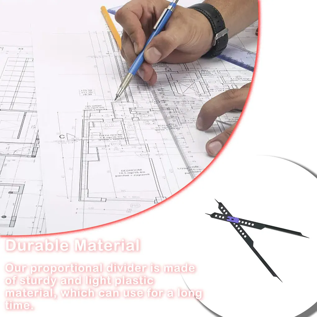 

Proportional Scale Adjustable Measuring Tool Stationery Drawing Rulers