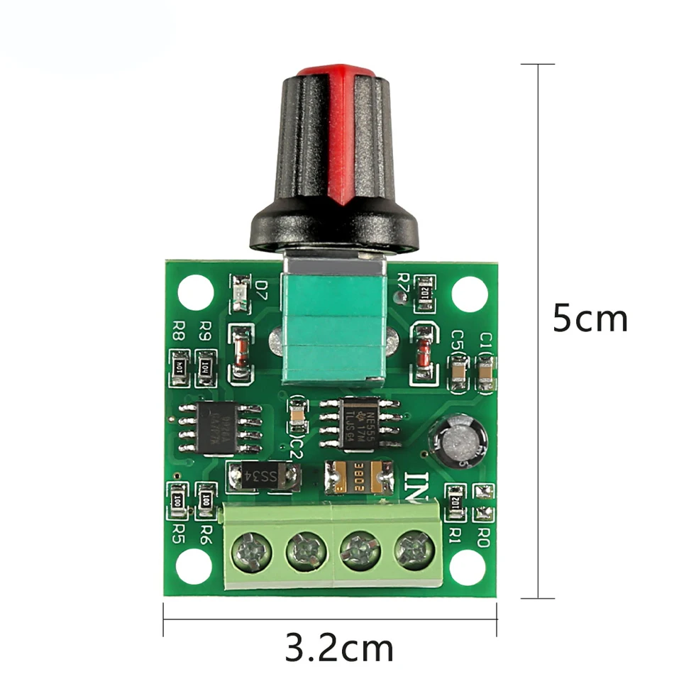 1.8V 3V 5V 6V 7.2V 12V 2A 30W DC Motor Speed Controller Mini DC Motor Speed Regulator Controls PWM 1803BK images - 6