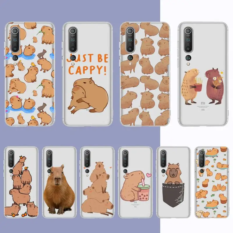 

Cute Cartoon Capybara Phone Case For Samsung S 20 21 22 23 for Redmi Note7 8 9 10 for Huawei P20 30 40 Clear Case
