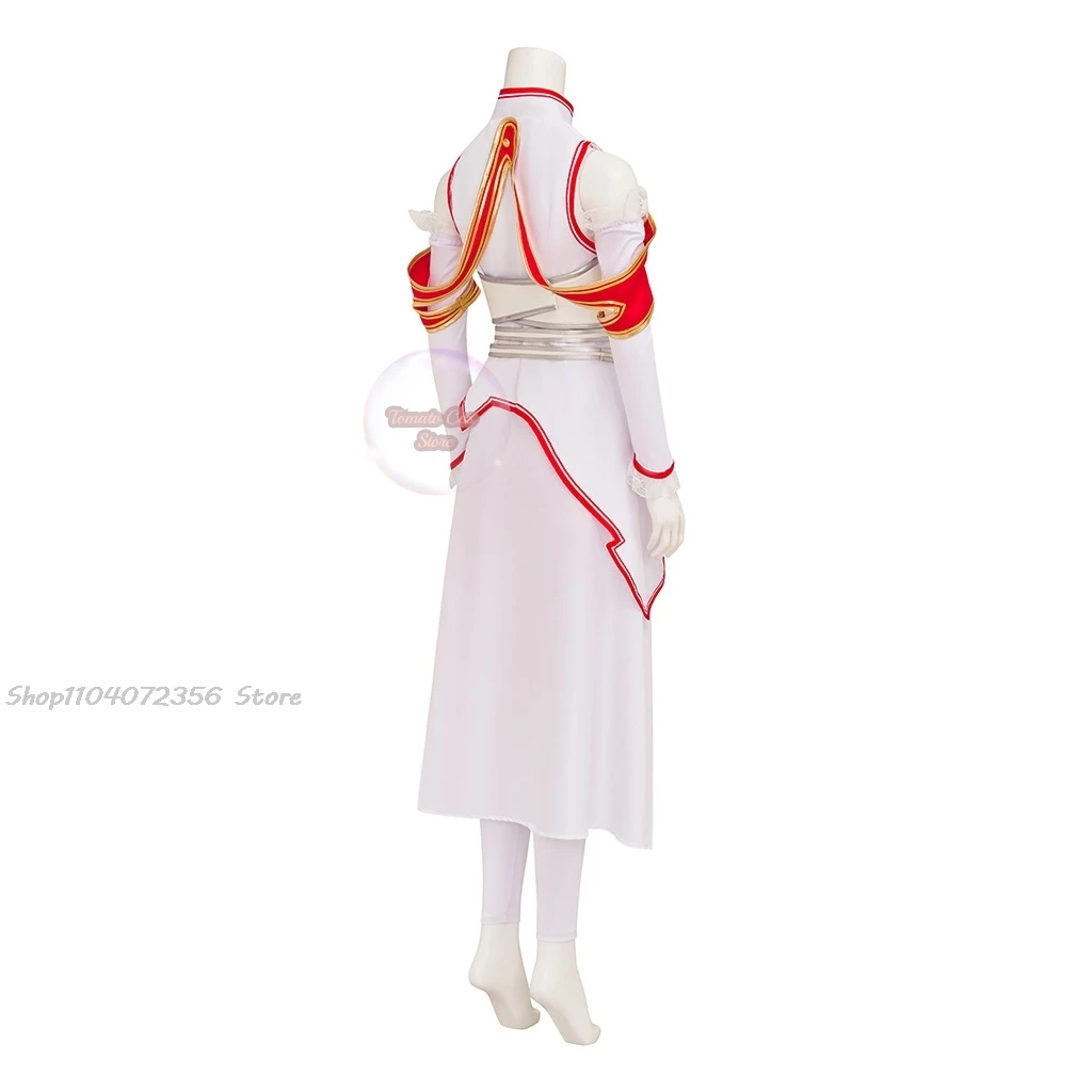 Аниме Sword Art Online Косплей Костюм Асуна Боевая форма Хэллоуин женский наряд парик