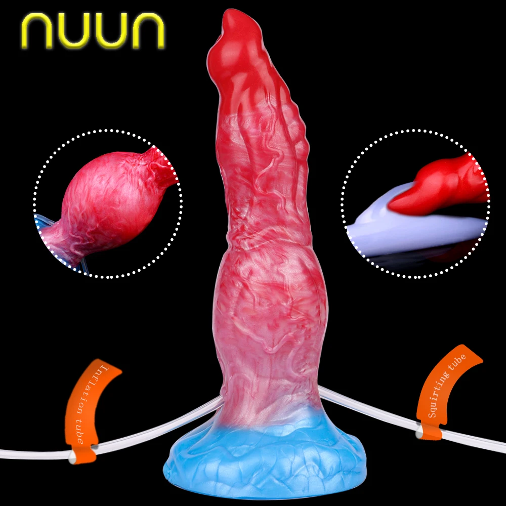 NUUN Сквирт надувные монстры фаллоимитаторы мягкий силиконовый регулируемый вал