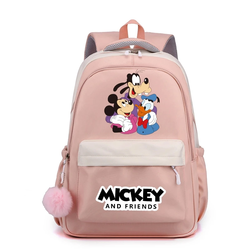 Мягкий нейлоновый рюкзак для девочек-подростков с изображением Минни Микки