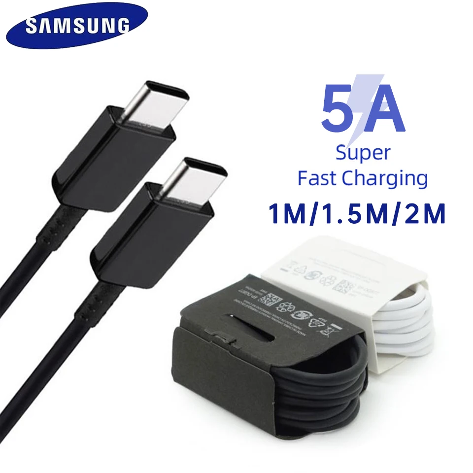 Кабель Samsung Type C оригинальный Pd Usb к Usbc 25 Вт Сверхбыстрая зарядка 45 5a для Galaxy S22 5g S21