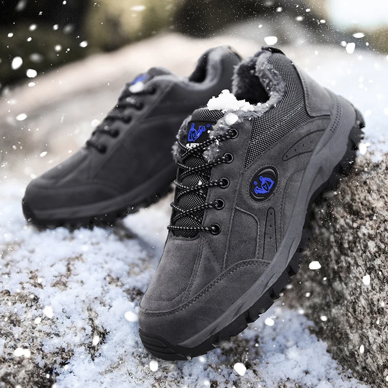 

Hiking Shoes Men Genuine Leather Outdoor Trekking Shoes Lace-up Waterproof Sneakers Non-slip Male Unisex Winter Casual Footwear