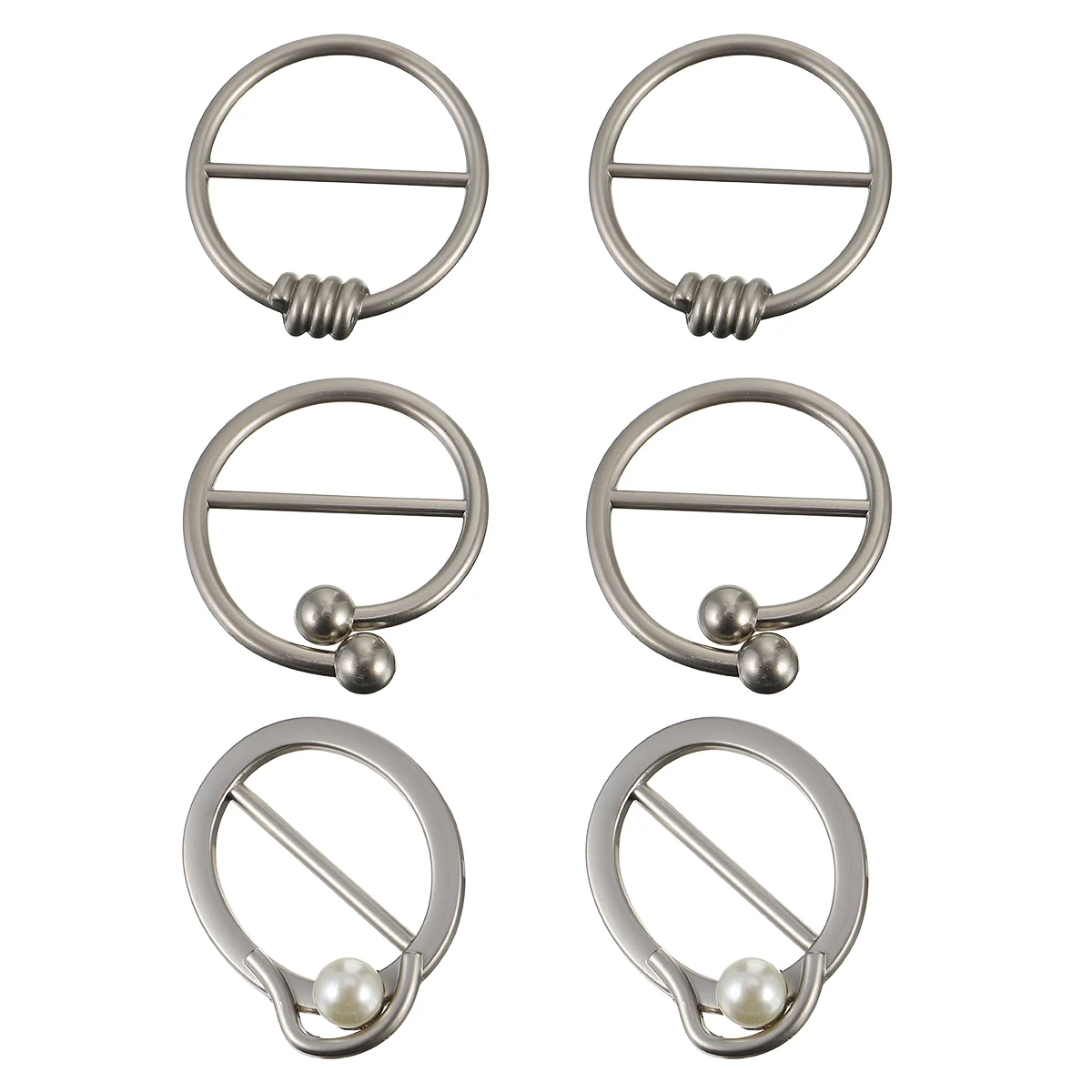 

Clips Shirt Scarf Clip Ring Buckle T Metal Rings Ties Buckles Scarves Ribbon Sliders Tshirt Sweater Tee Round Wrap Tie Girls