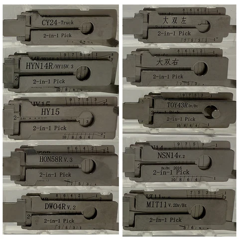 Lishi HYN14R Dashuang левый DWO4R MIT11 NSN14 Dashuang правый CY24-TRUCK HY15 HON58R TOY43R 2 в 1 F ​ или Subaru для GMC для Chevy