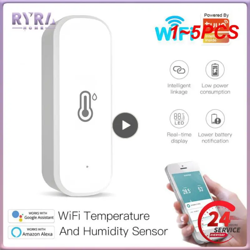 

Датчик влажности и температуры Zigbee 3,0 Wi-Fi, 1-5 шт.