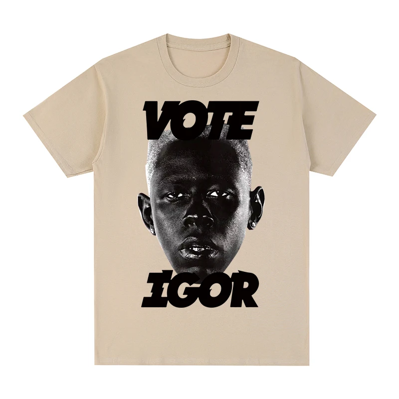 

Golf Wang Vote IGOR Skate Hip Hop t-shirt Tyler The Creator Flower boy Cat Music Cotton Men T shirt New TEE TSHIRT Womens tops