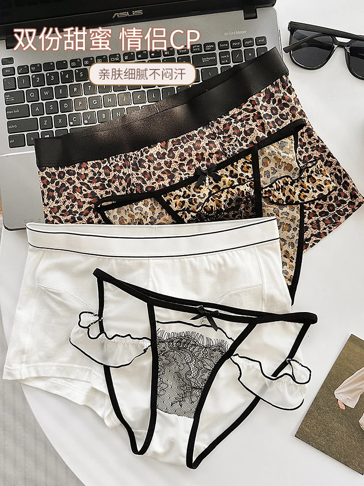 Нижнее белье для пар, мужские и женские трусы с заниженной талией в ...