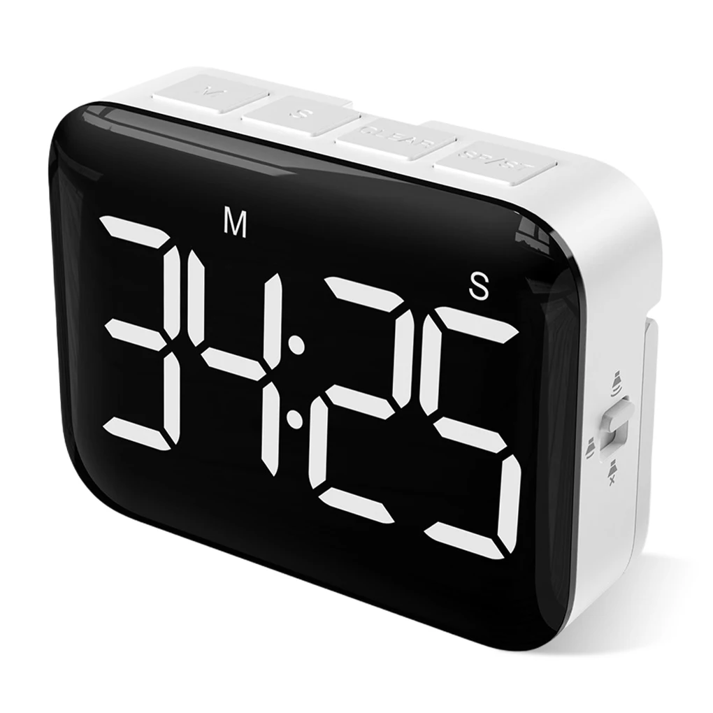 

Digital Screen Kitchen Timer Large Display Digital Timer Square Cooking Count Up Countdown Alarm Clock Sleep Stopwatch Clock