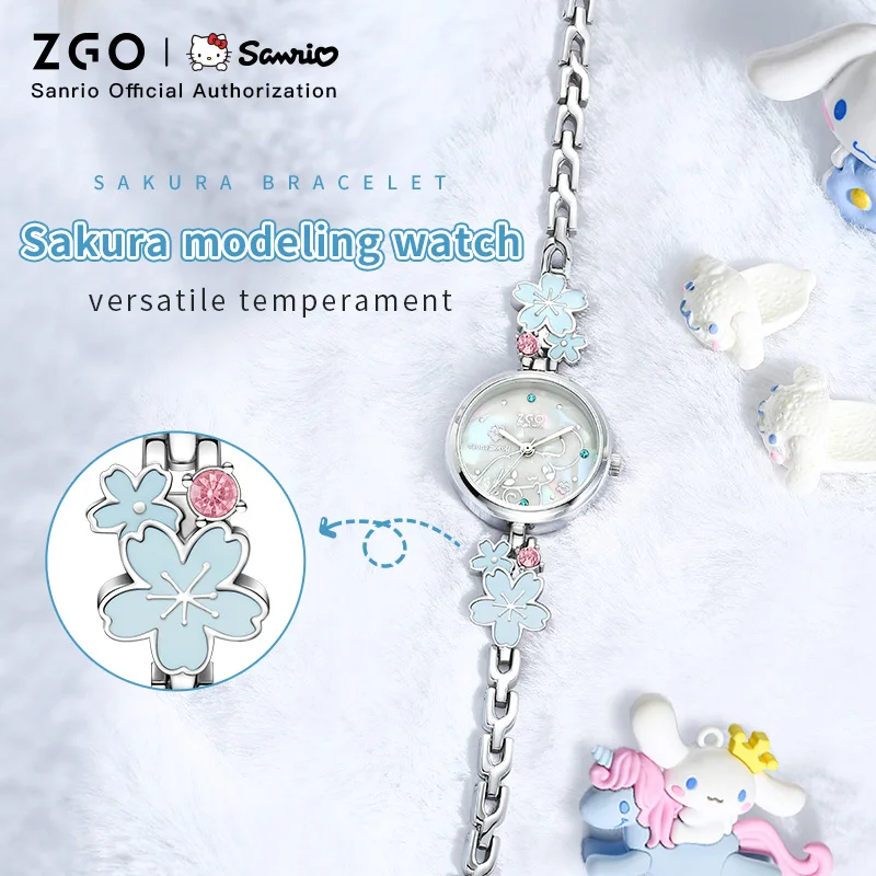 Детские часы ZGO x Sanrio для девочек дизайн Sense часы-браслет женские кварцевые