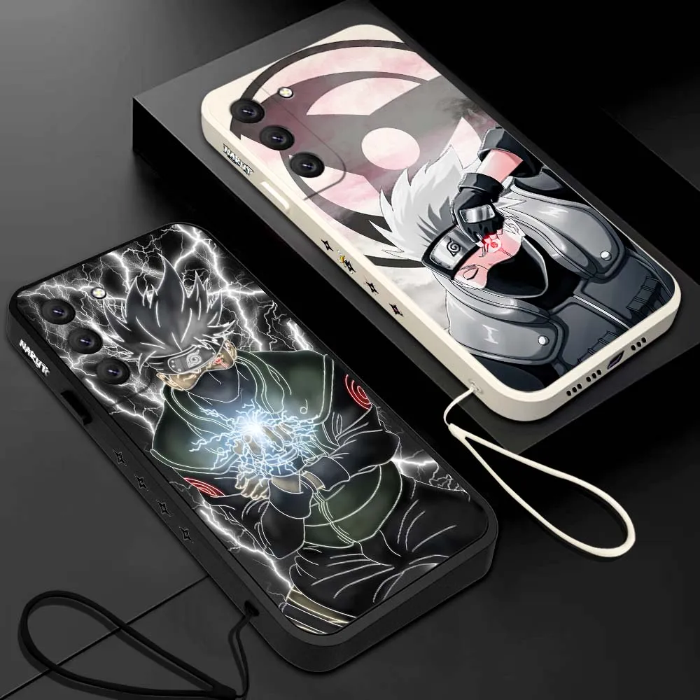 

Anime Narutoes Kakashi Phone Case For Samsung A53 A50 A12 A52S A51 A72 A71 A73 A81 A91 A32 A22 A20 A30 A21S 4G with Hand Strap
