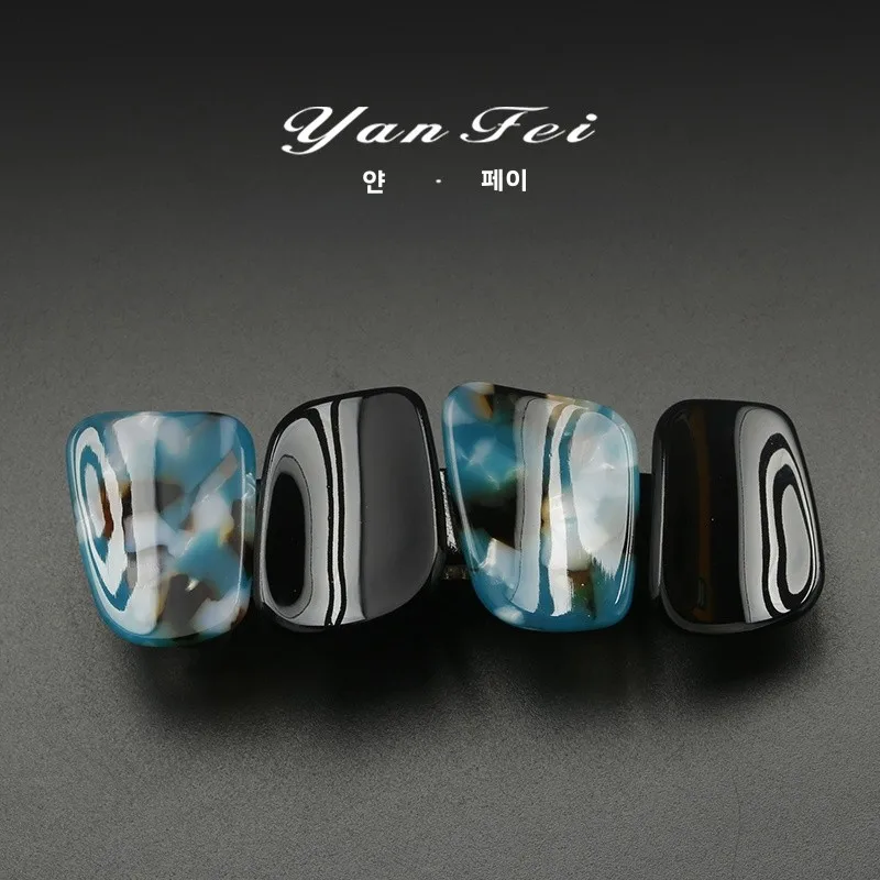 Yanfei Темперамент Изящный Элегантный Ацетат Назад Голова Длинный Зажим Низкий