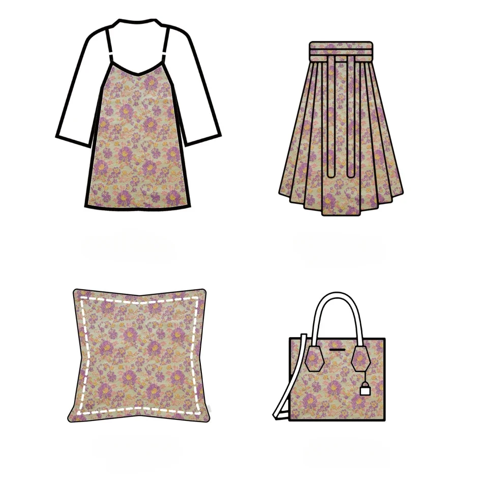 Рельефная жаккардовая ткань в сельском стиле с цветочным принтом женское платье