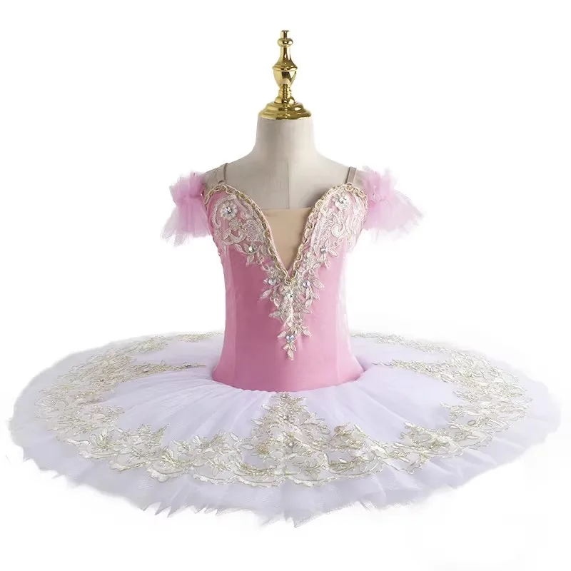 Профессиональное балетное платье-пачка для девочек фиолетовое взрослых