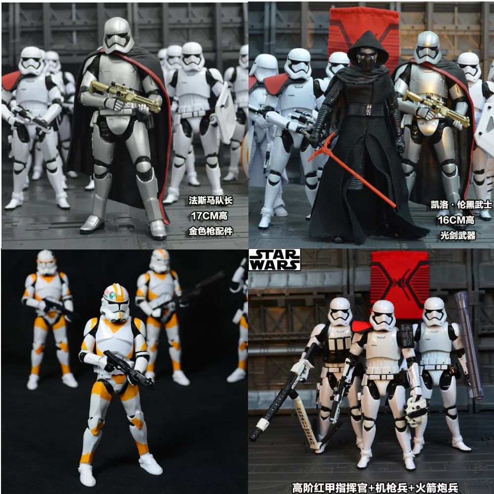 

Star Wars Darth Vader White Soldier Stormtrooper Machinegun Commander Pvc Acktion Figure Collectible Models Decorate Toys Gift