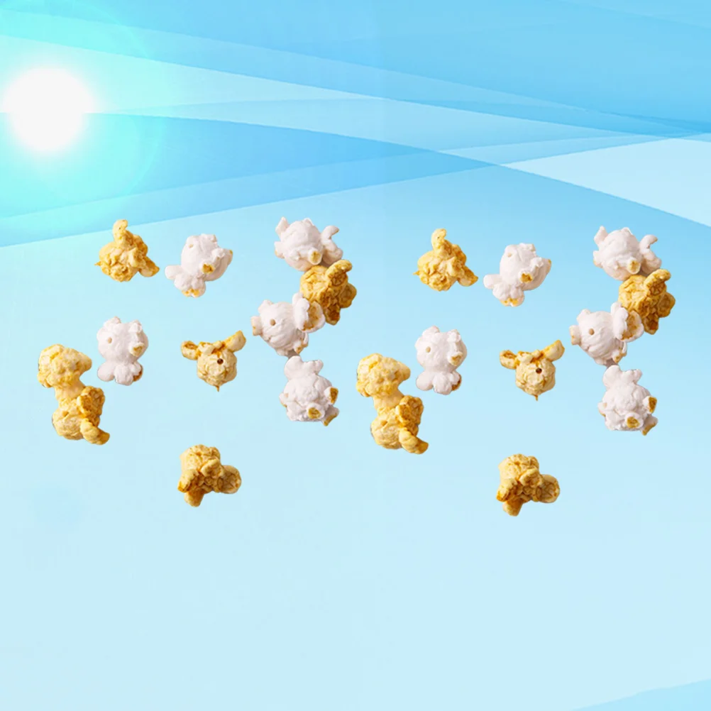 

Popcorn Resin Flatback Artificial Charms Decor Landscape Party Pendant Beads Garland Miniature Diy Fake Charm Favor Scrapbooking