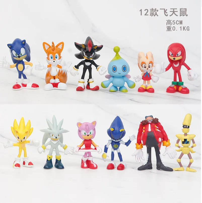 

12pcs/set Game Super the Hedgehog Vinyl Dolls Figure Toys