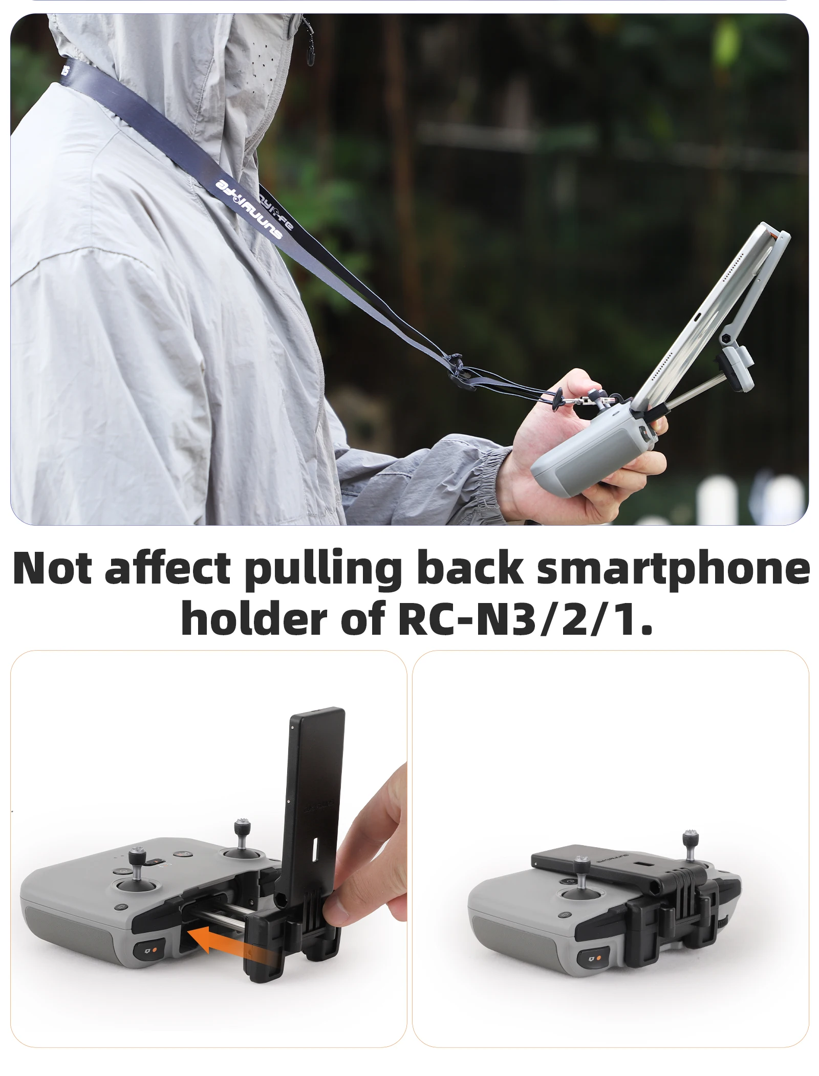 Складной держатель управления для DJI NEO/Air 3S/Mini 4 Pro аксессуары дронов RC-N3/2/1