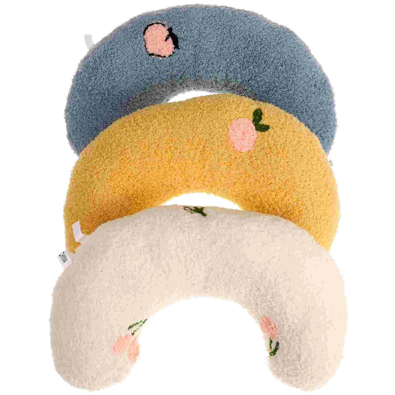 

3Pcs Pillow Cats Ultra Soft Fluffy Cat Bed Pillow Cute Half Donut Pillows U-Shaped Cat Neck Pillow Pet Cervical