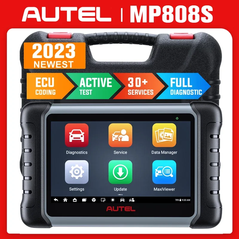 Autel MaxiPRO MP808S двунаправленный инструмент для сканирования с активным тестом кодирования ЭБУ 30 + Функции обслуживания для улучшенного MV105/MV108
