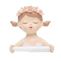 fairy tissue holder long hair fairy long hair lovely girl toilet tissue holder bathroom light decoration accessories