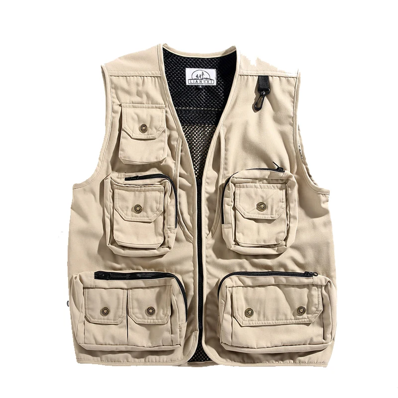 

Techwear Tactical Hip Hop Multi-pockets Vintage Tank Top Men Photographer Vest Jackets Coats Sport Clothing Military Undershirt