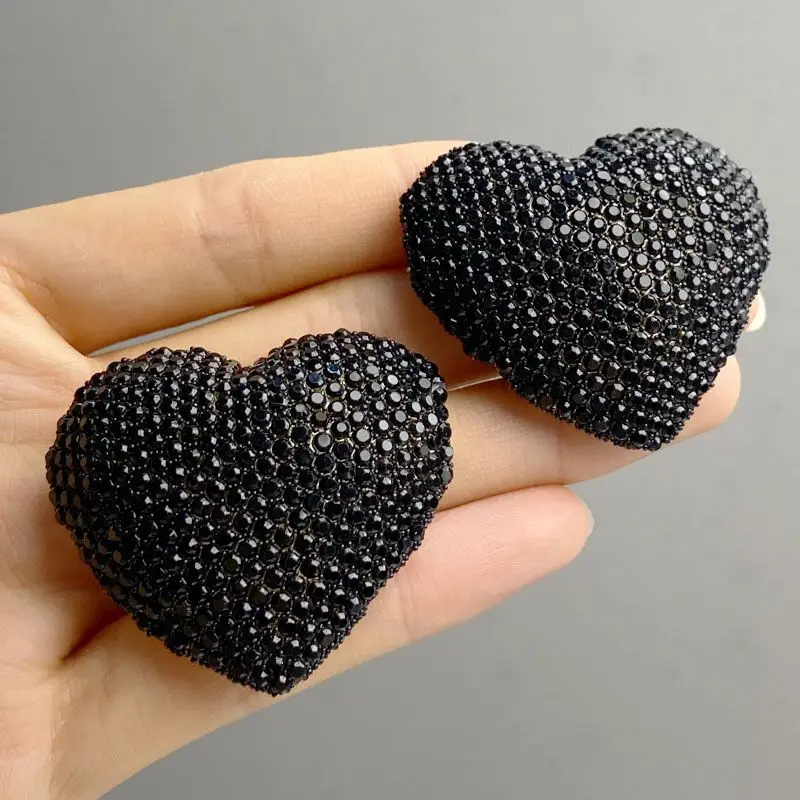 Draweye Hyperbole стразы женские серьги в форме сердца винтажные изысканные вечерние