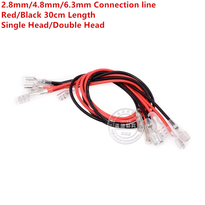 

5Pcs 2.8mm/4.8mm/6.3mm 2.8/4.8/6.3 Female Spade Crimp Terminal Connector with Wire Red Black for Rocker Switch 30CM Length