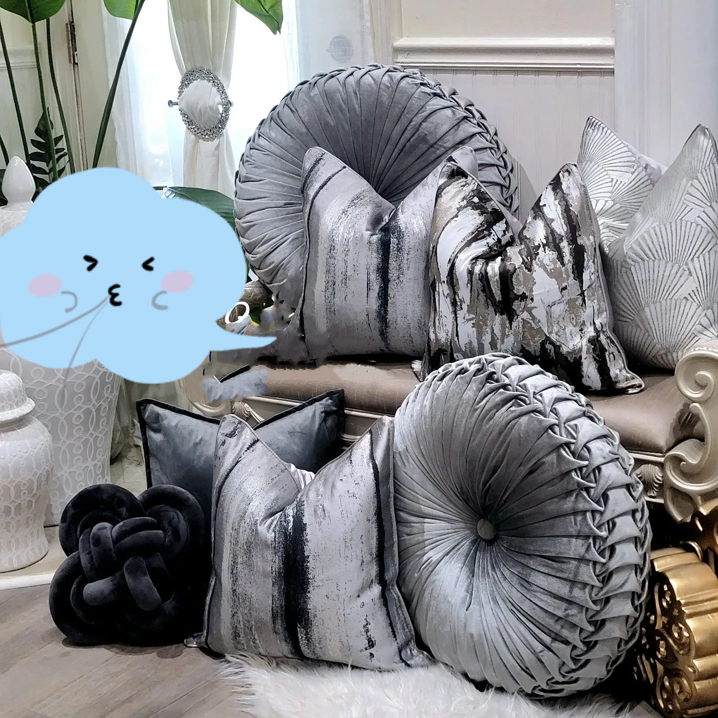 Новые поступления серая декоративная наволочка удобная роскошный современный