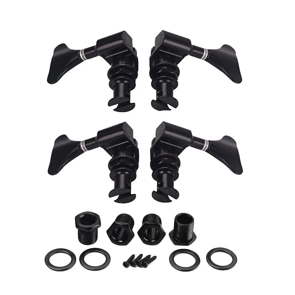 

Black 2R2L Ukulele Tuning Pegs Machine Heads 1:24 Gear Ratio for Ukulele Guitar Replacement