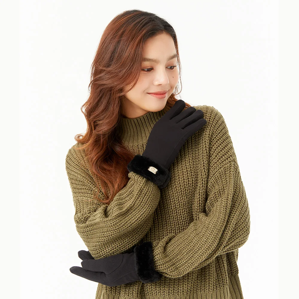 OHYOGA New Fashion Women Gloves Autumn Winter Driving Warm Mitts Women Outdoor Windproof Female Gloves Running Gloves