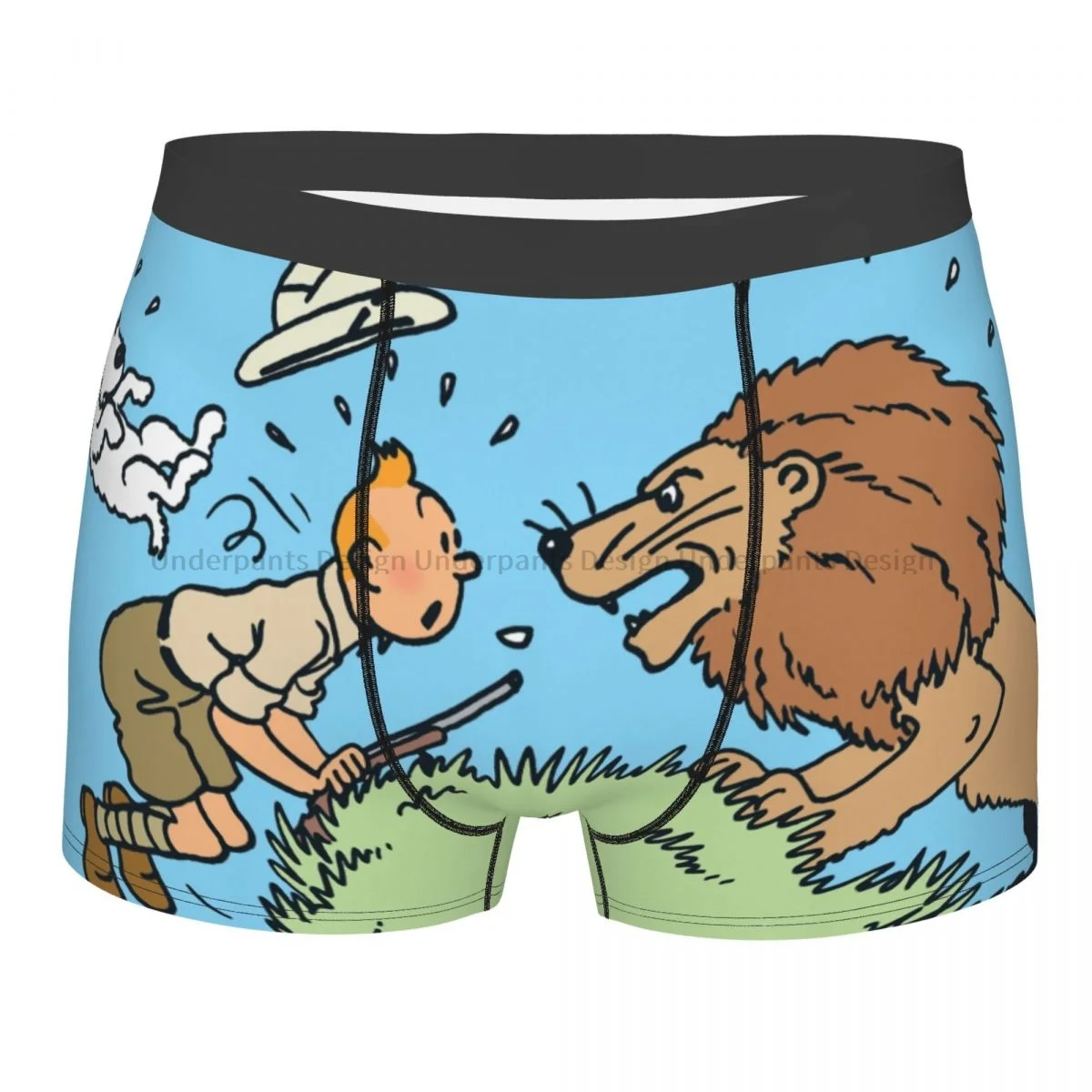 

Lion The Adventures of Tintin Underpants Cotton Panties Man Underwear Sexy Shorts Boxer Briefs