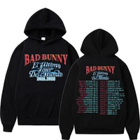 bad bunny el ultimo tour del mundo 2021 2022 hoodie regular mens loose hoodies tops men women fashion hip hop street sweatshirt