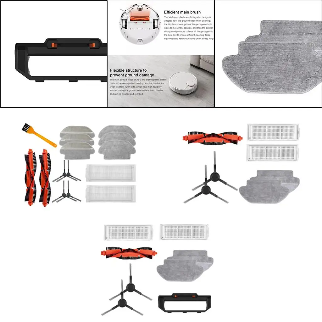 

Robot Floor Sweeper Vacuum Cleaner Replace Accessories Kit for STYJ02YM Series