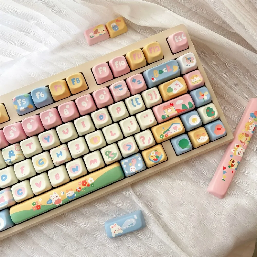 133-клавишный колпачок EOA Мэнmeng Kindergarten PBT для GMK67 GMK87 61/64/68/84/75/77 игровая механическая