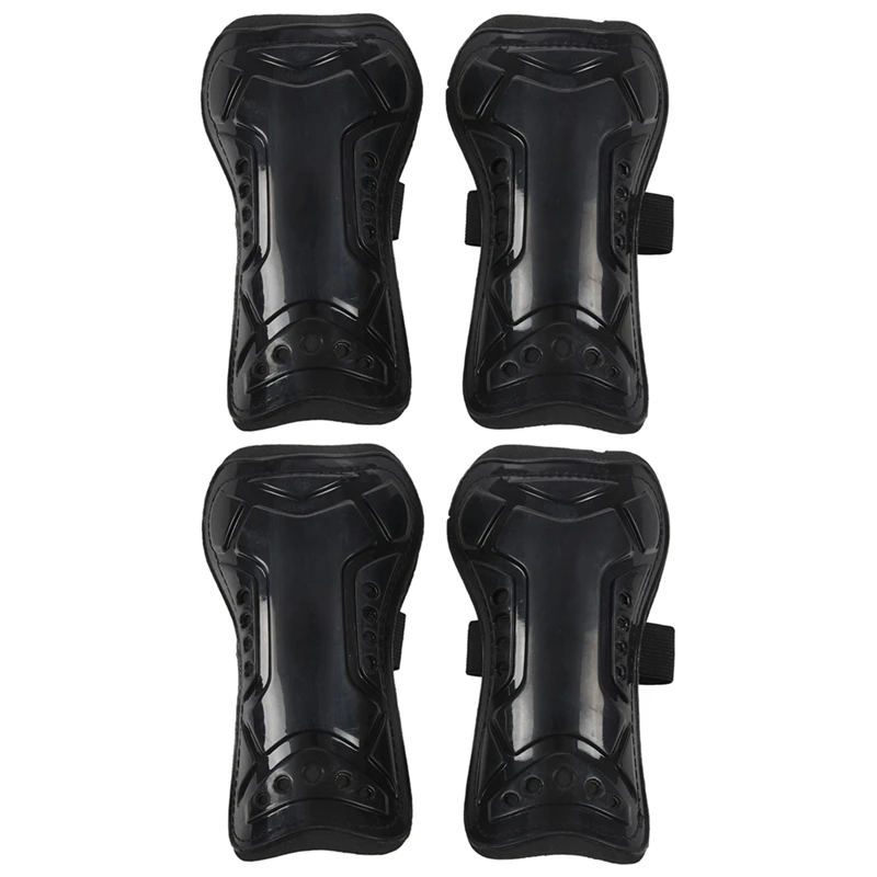 

Hot Black Durable New 2 Pair Competition Pro Soccer Shin Guard Pads Shinguard Protector
