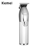 kemei i32 hair clipper men professional cordless beard hair trimmer 0mm baldheaded t blade zero gapped rechargeable grooming kit