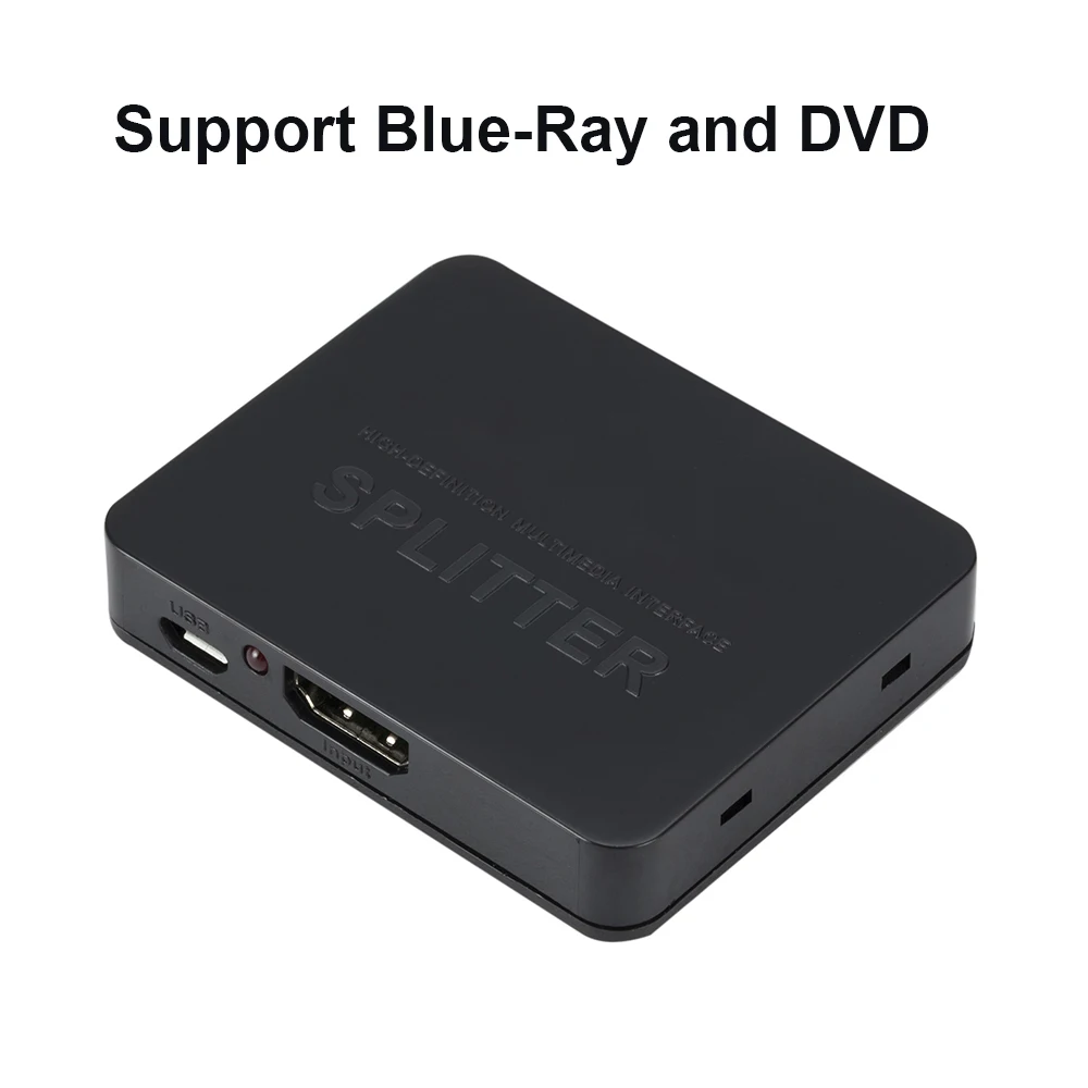 Фото 1 в 2 выхода 1080P 4K HDMI-совместимый сплиттер 1x2 HDCP 3D усилитель сигнала мощности для PS3