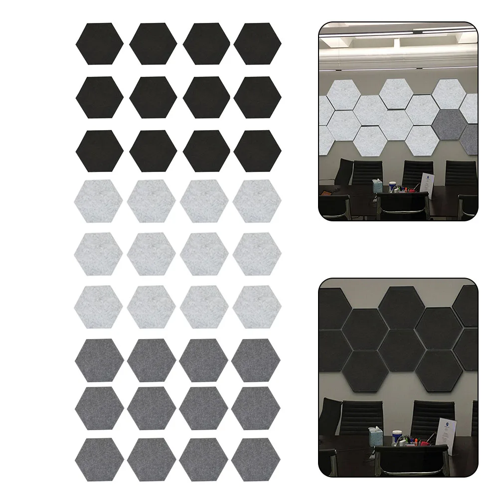 

12pcs/bag 30x30cm Acoustic Panels Hexagon Sound Absorbing Proofing Insulation For Recording Studio Insulator Electric Instrument