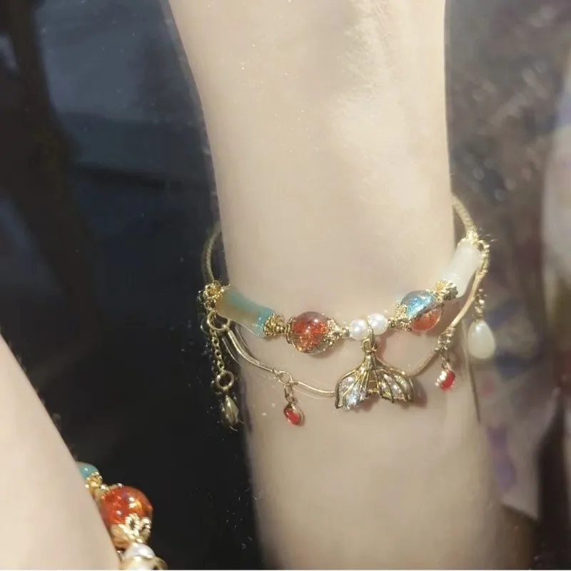 Косплей Любовь и глубокий косплей Rafayel Qiyu идентичные выработанные золотые бусины