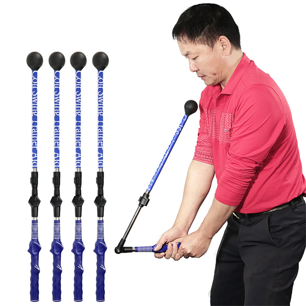 Golf Swing Training Aid Stick Folding Golf Posture Corrector Telescopic Golf Club Forearm Rotation Swing Exerciser for Beginners