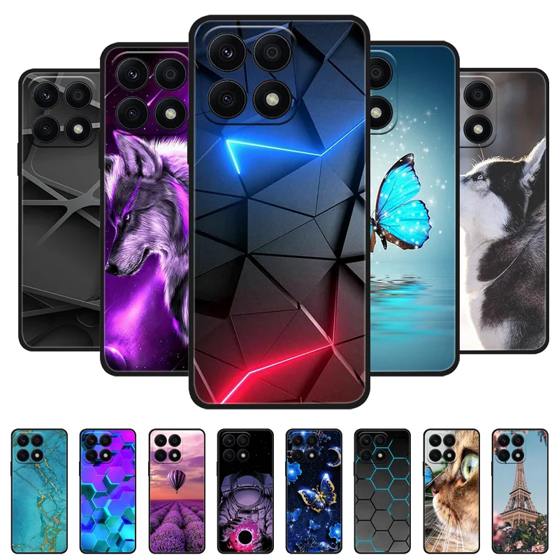 for Honor X8a 4G Case honorx8a Silicon Soft TPU Back Cover for Honor X8a Global Phone cases Honor X 8a 6.7'' Protect Coque bags