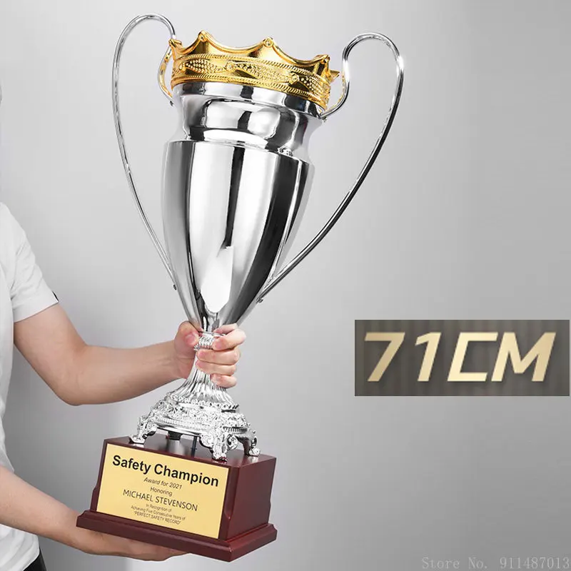 

Basketball Trophy Custom Electroplated Metal Football Tournament European Honor Award Home Decoration Souvenir Trophy