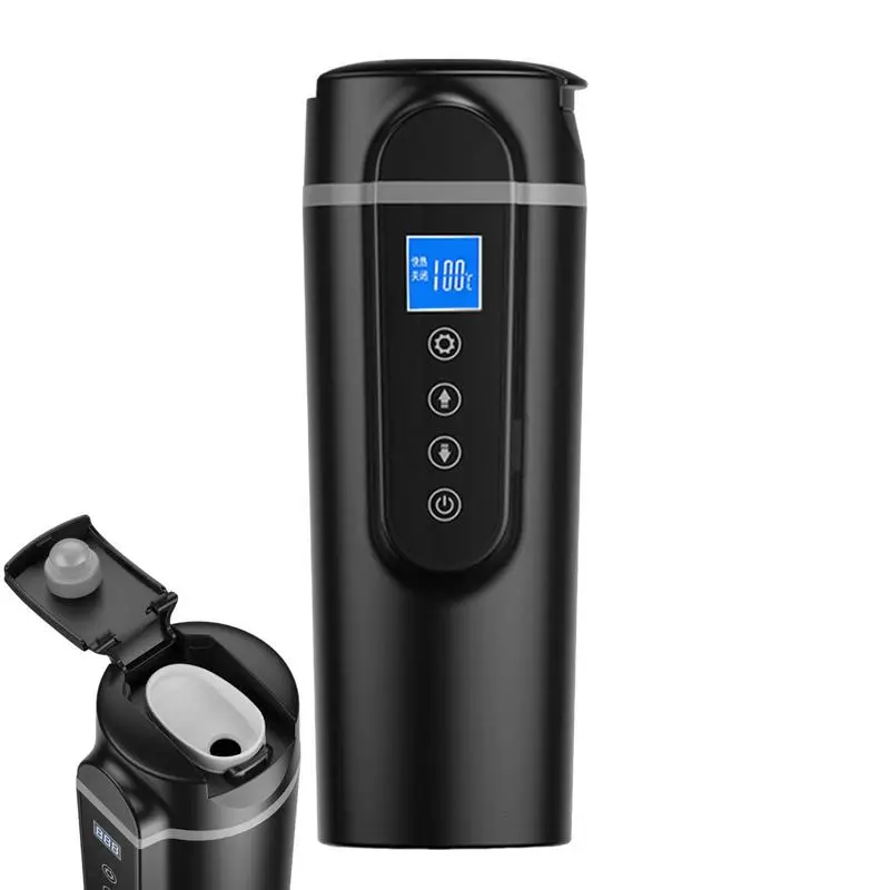 

Car Heating Mug 24V/12V Portable Travel Smart Coffee Travel Cup Variable Temperature Control Kettle Quick Heating Bottles