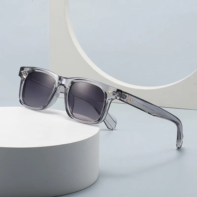 

Солнцезащитные очки с квадратными заклепками UV400 для мужчин и женщин, модные брендовые дизайнерские Роскошные солнечные очки в винтажном стиле, в стиле панк, с защитой от ультрафиолета, 2023